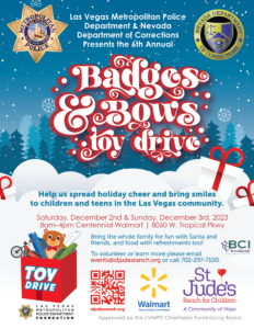 6th Annual Badges and Bows Toy Drive 