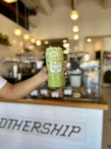 Mothership Coffee Roaster's 'Sip with Purpose' Cinnamon Matcha Latte benefitting St. Jude's Ranch for Children 